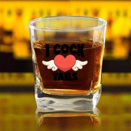 Funny I Love Cocktails 7 Square Whiskey Glasses