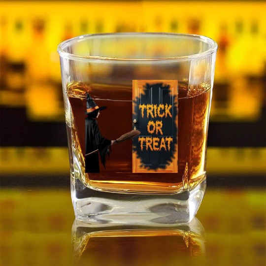 Witching Hour: Trick or Treat Square Whiskey Glasses