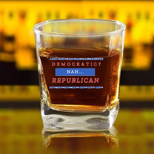 US election: Vote for Republican Edition Square Whiskey Glasses