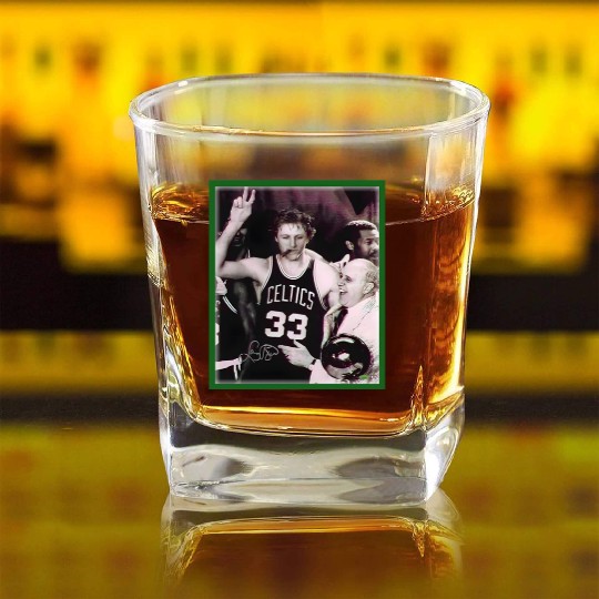 Larry Bird Square Whiskey Glasses