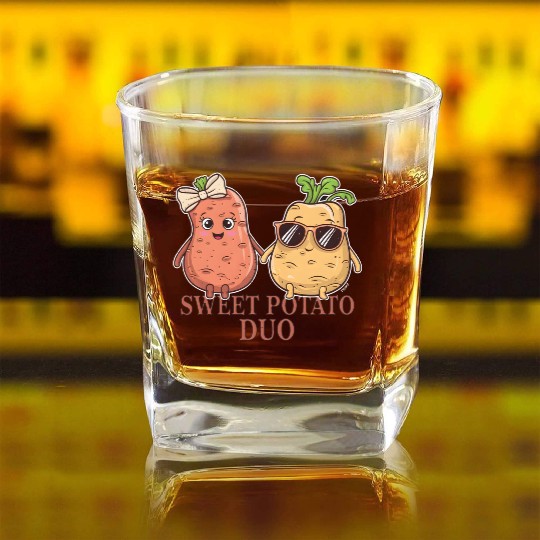 Sweet Potato Duo Square Whiskey Glasses