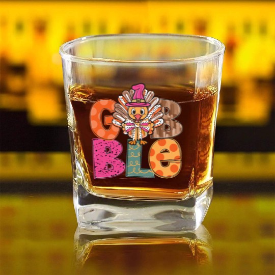 Christmas Retro, Merry Christmas Square Whiskey Glasses