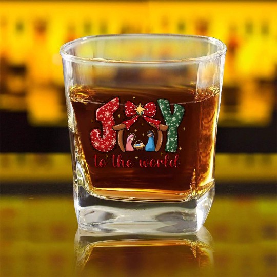 joy to the world Square Whiskey Glasses