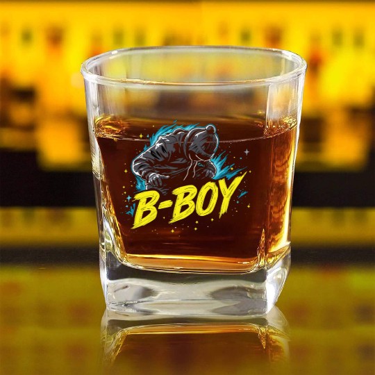B-Boy Breakdance Breakdancer Urban Hip Hop Square Whiskey Glasses