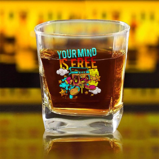 Graffiti Art Fashion Square Whiskey Glasses