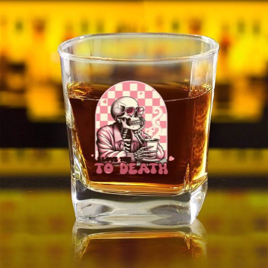 Valentines Day, Valentine Retro Square Whiskey Glasses