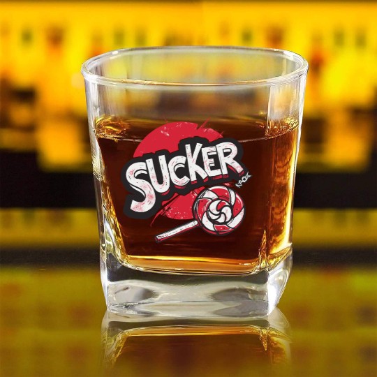 Lollipop Sucker Square Whiskey Glasses