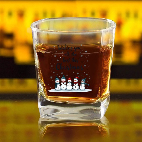 Wishing you all the best this christmas Square Whiskey Glasses