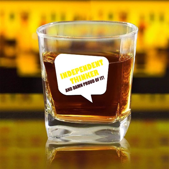 Independent Thinker Square Whiskey Glasses