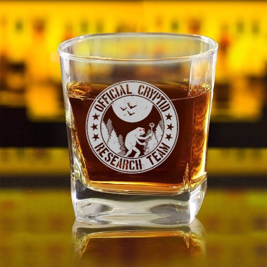 Cryptid Research Team | Cryptids Loveland Frogman Square Whiskey Glasses