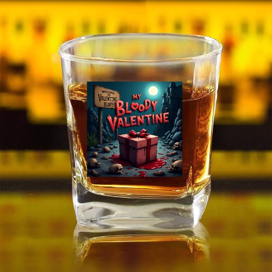 My bloody Valentine Square Whiskey Glasses