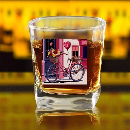 French Picnic Square Whiskey Glasses