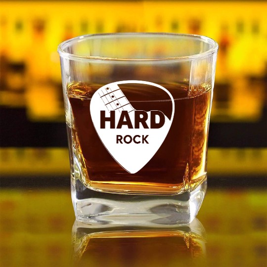 Hard Rock Guitar Pick Square Whiskey Glasses