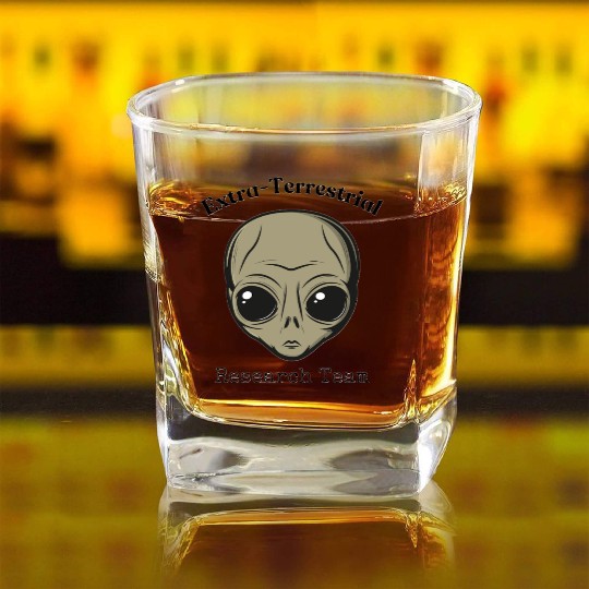 ET Research Team Square Whiskey Glasses