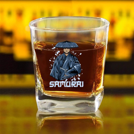 Samurai warriors Square Whiskey Glasses