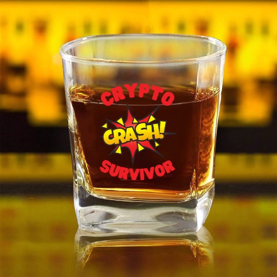 CRYPTO crash survivor Square Whiskey Glasses
