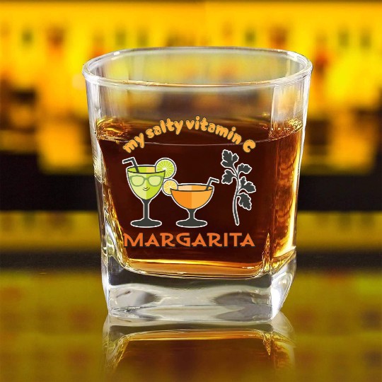 Margarita my salty vitamin C Square Whiskey Glasses