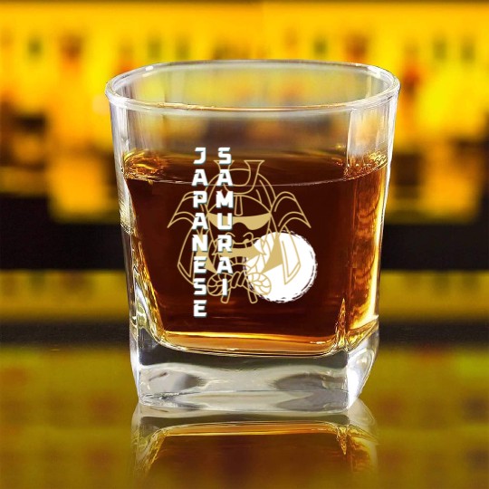 Japanese Samurai Square Whiskey Glasses