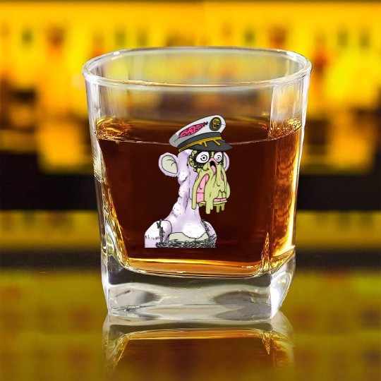 mutant ape pilot Square Whiskey Glasses