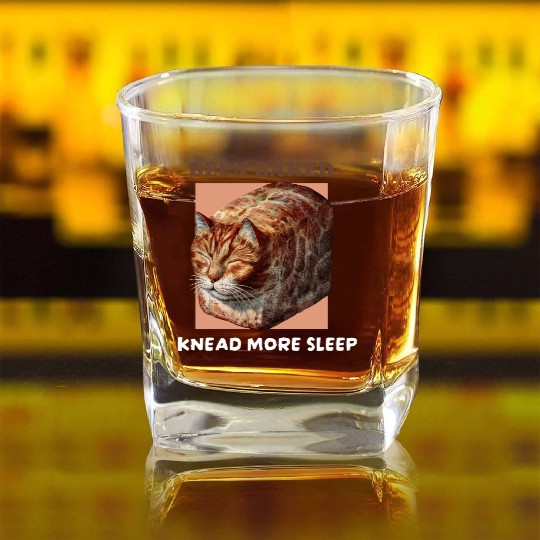 Square Whiskey Glasses design generator with a cat shaped bread!!