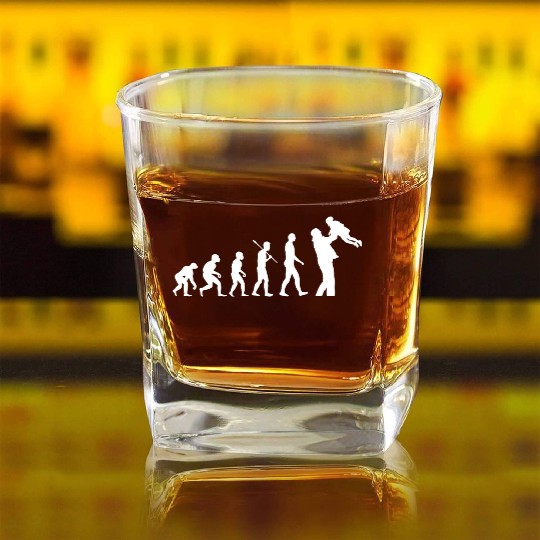 Dad evolution Square Whiskey Glasses