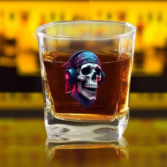 Skull Vibes - Hip-Hop Drip Square Whiskey Glasses