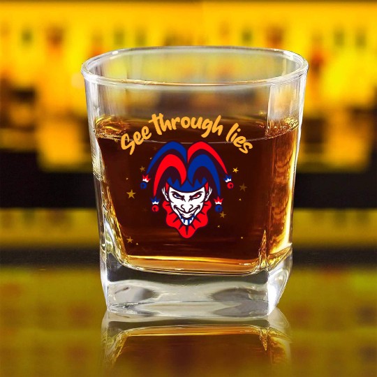 April 1st Prank Square Whiskey Glasses Unisex Square Whiskey Glasses | Fun Gift
