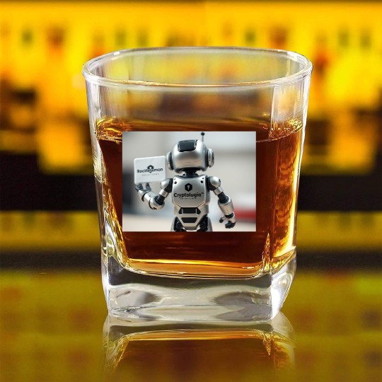 Rocketman Robot Square Whiskey Glasses
