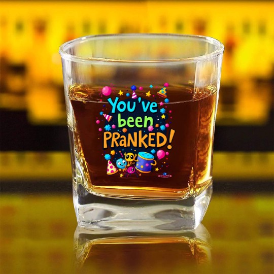 "April Fools' Surprise! Square Whiskey Glasses