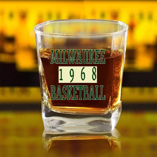 Milwaukee Basketball 1968 Classic Square Whiskey Glasses