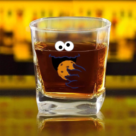 Sesame Street Costume Design Cookie Monster Square Whiskey Glasses