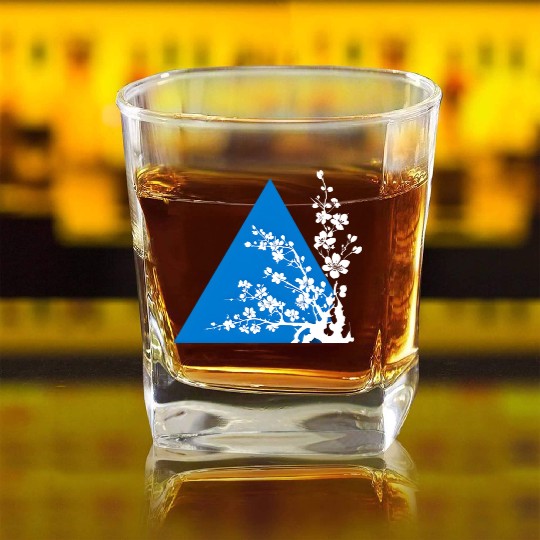 Triangle and Blossom Square Whiskey Glasses
