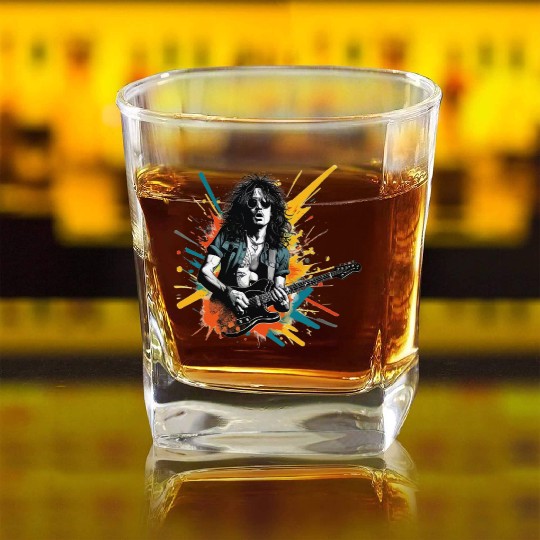 Rock and Roll Youth Avatar Stickers Square Whiskey Glasses