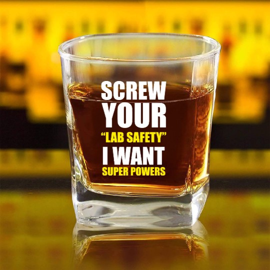 Lab safety Square Whiskey Glasses