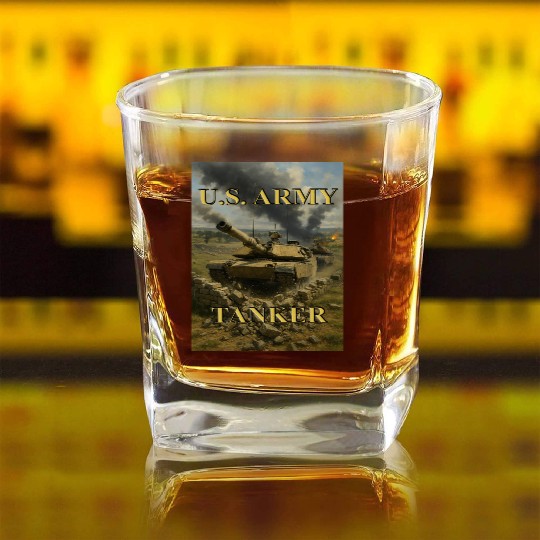 US Army Tanker Square Whiskey Glasses