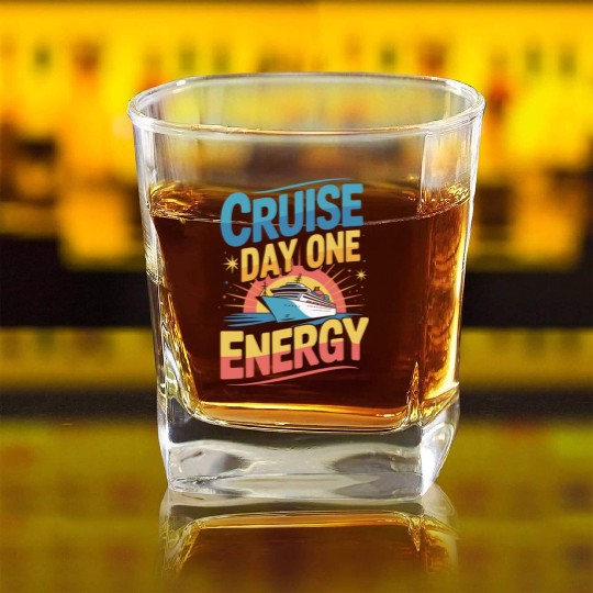 Cruise Rookie Ocean Adventure First Voyage Square Whiskey Glasses
