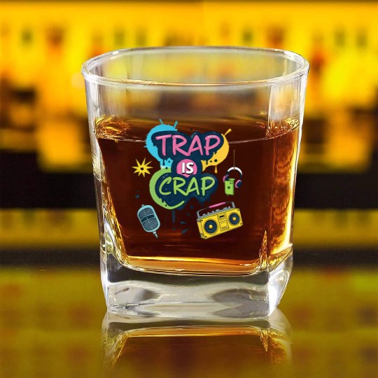 Bold Vintage Hip-Hop Streetwear Statement Square Whiskey Glasses
