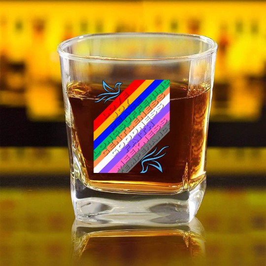 Fruit of the Spirit Square Whiskey Glasses