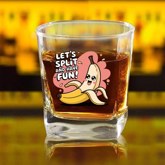 Banana Slip Square Whiskey Glasses