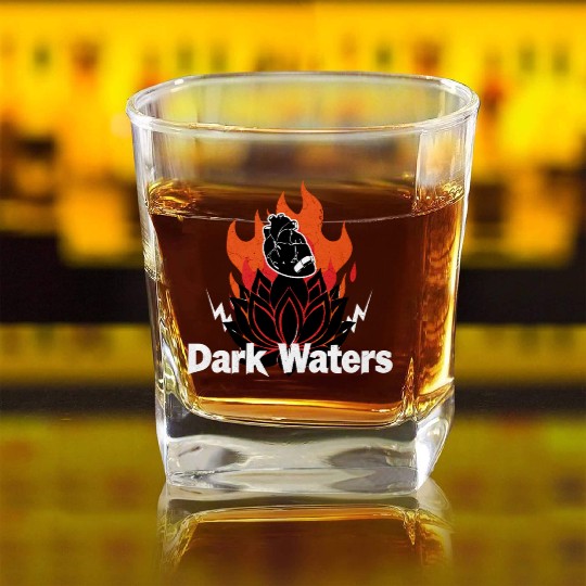 Black Lotus Fire Rock Square Whiskey Glasses