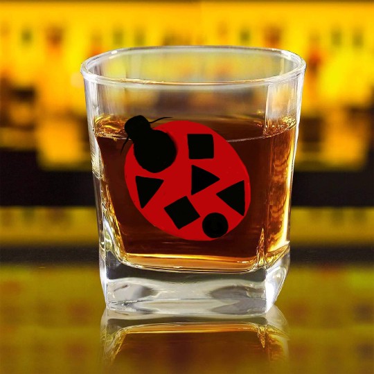 Ladybug insect Excepcionalis Square Whiskey Glasses