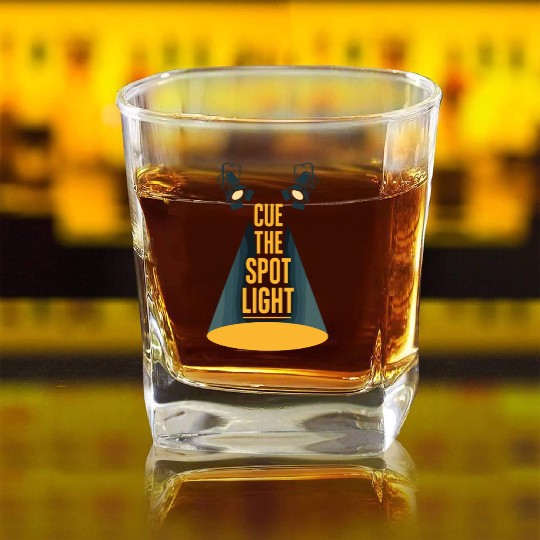 Theater Kid Drama Club Musical Theater Nerd Stage Square Whiskey Glasses