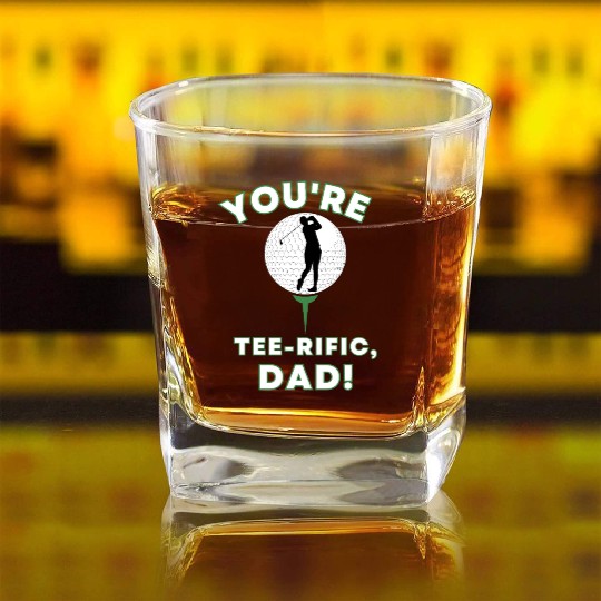 Golf Square Whiskey Glasses-rific Funny Dad Gift for Father's day