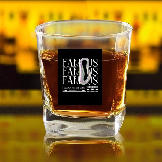 FAMOUS Graphic | Urban Bubble Ring Street Style Square Whiskey Glasses