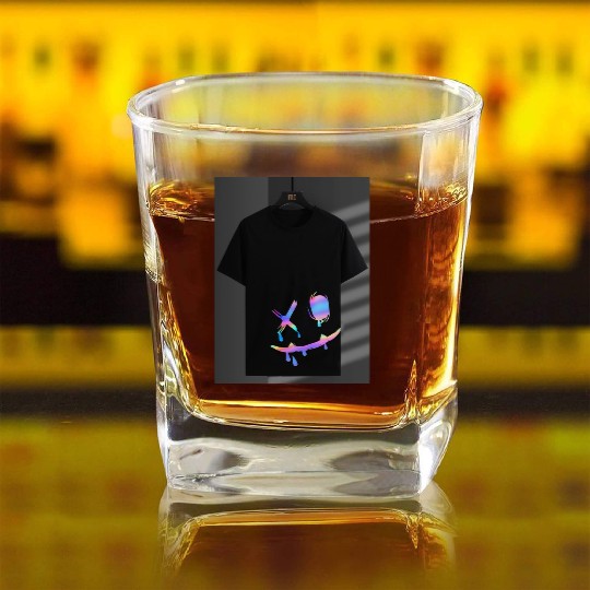 "Vibe Check – Aesthetic Streetwear Square Whiskey Glasses for Youth"