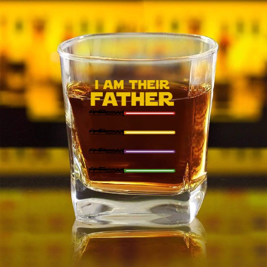 I Am Their Father Square Whiskey Glasses