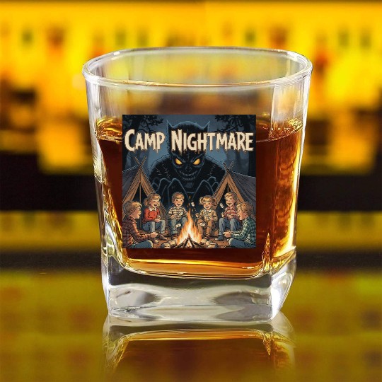 Horror Steven Rhodes, Camp Nightmare Square Whiskey Glasses