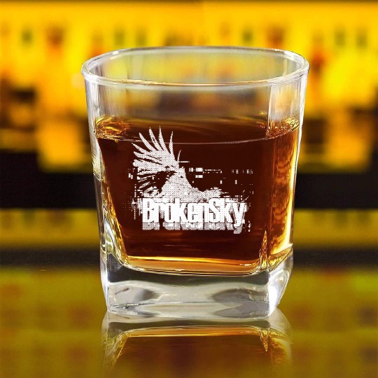 Vibrant Fireworks Night Skyline Square Whiskey Glasses