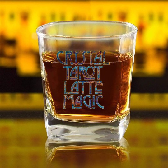 Crystal Tarot Latte Magic-Coffee Coven Collective Square Whiskey Glasses