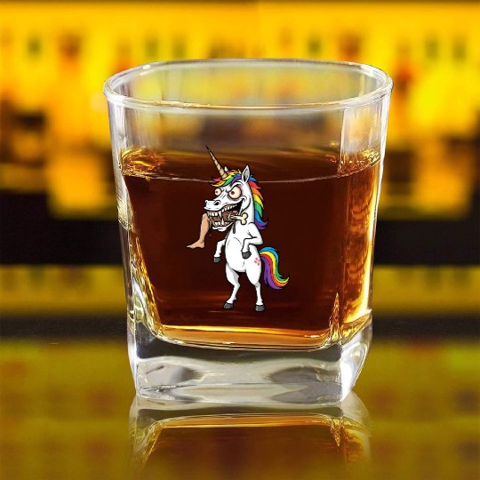 Mad Unicorn – Leg Day Just Got Wild! Square Whiskey Glasses